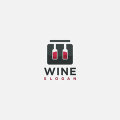 Two Wine Logo Template - Vector
