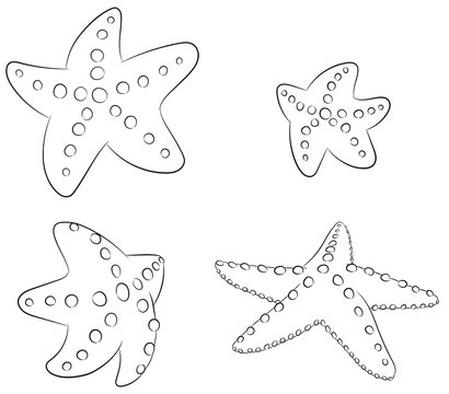 Niedliche Seesterne - Vektor-Illustration