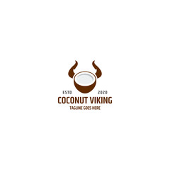 Coconut Viking Logo Inspiration - Vector