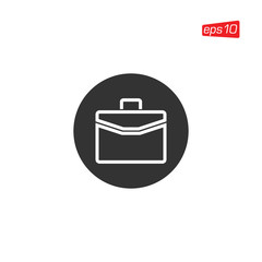 Suitcase and Bag Icon Design Vector