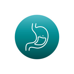 Obraz premium Isolated stomach block gradient style icon vector design