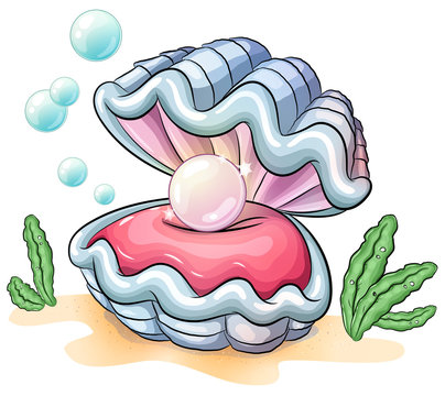 Niedliche Muschel - Vektor-Illustration