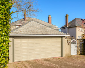 Garage door in Vancouver, Canada.
