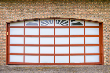 Garage door in Vancouver, Canada.