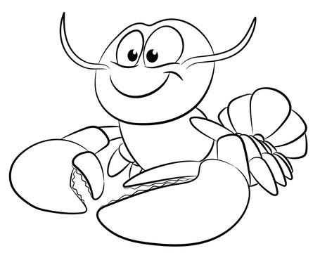 recommend clip art: Niedlicher Krebs - Vektor-Illustration