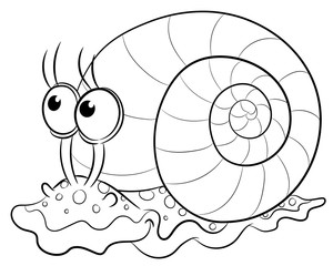 Niedliche Schnecke - Vektor-Illustration