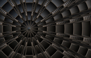  dark circular abstract tunnel effect