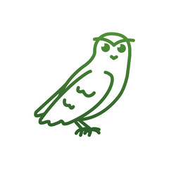 Owl gradient style icon vector design