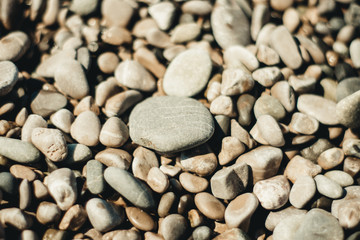colorful pebbles in the sun