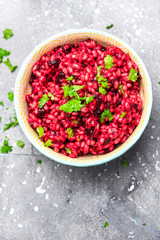 Beetroot and Parsley Buckwheat Groat Dish. Clean Eating. Plant Diet