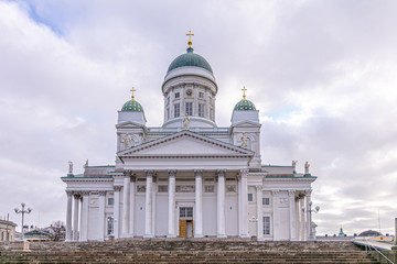 Fototapeta na wymiar Cathedral on Senate Square Helsinki Architecture