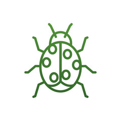Ladybug gradient style icon vector design