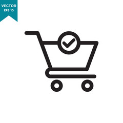 shopping cart icon vector logo template