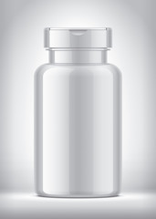 Bottle on background. Glossy version. 