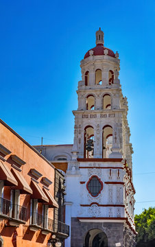 Facade Tower Chutch of La Compania  Puebla Mexico