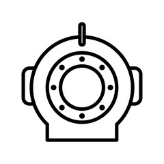 Isolated diver helmet silhouette style icon vector design
