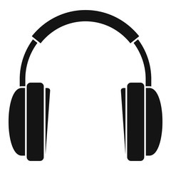 Obraz premium Wireless headphones icon. Simple illustration of wireless headphones vector icon for web design isolated on white background