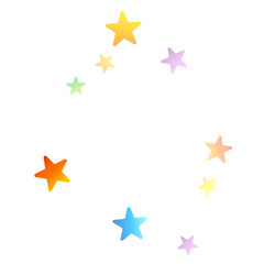 Rainbow Festive Confetti. Carnival Star Falling.