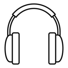 Wireless headphones icon. Outline wireless headphones vector icon for web design isolated on white background