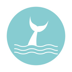 Isolated fin block style icon vector design