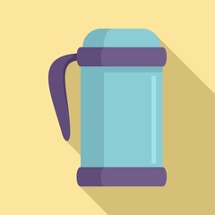 Vacuum insulated bottle icon. Flat illustration of vacuum insulated bottle vector icon for web design