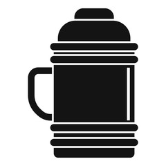 Metal vacuum bottle icon. Simple illustration of metal vacuum bottle vector icon for web design isolated on white background