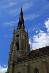 Fototapeta na wymiar Name of Mary Church - catholic, parish church in Novi Sad, Serbia