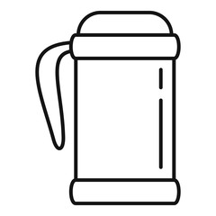 Metal vacuum bottle icon. Outline metal vacuum bottle vector icon for web design isolated on white background