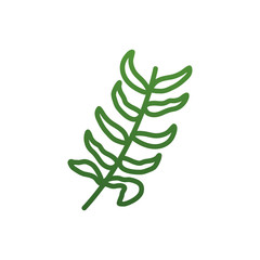 Fototapeta na wymiar Isolated natural leaves gradient style icon vector design