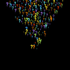 Question marks Quiz, doubt poll query public poll.