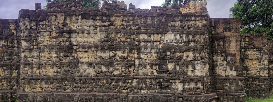 La terrasse du roi l&eacute;preux, Angkor Thom