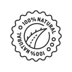Aloe label black line icon. Sticker that shows that the product contains aloe. Pictogram for web page, mobile app, promo. UI UX GUI design element. Editable stroke