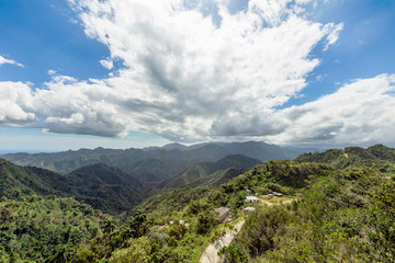 View from "Gran Piedra" in the mountains of the Sierra Maestra in Cuba