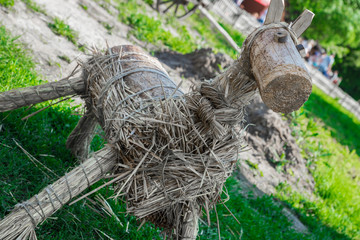 straw bull of ancient culture