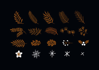 Elementos de Natal e Floral