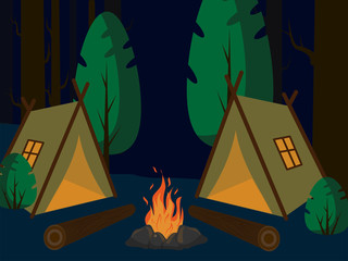 Camping in forest_02