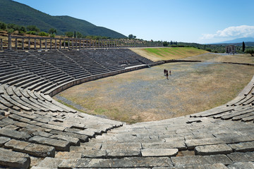 Ancient Messene city ruins of stadium, Peloponnese, Greece © Pavel Kirichenko