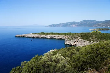 Fotobehang Coast landscapes near Kardamili town at Mesinian Bay, South Peloponnese, Greece © Pavel Kirichenko