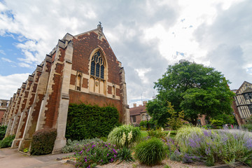 Fototapeta na wymiar Exterior view of the Queens' College Chapel