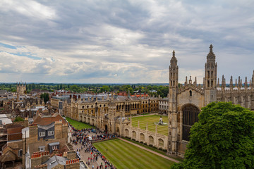 Fototapeta na wymiar Aerial view of the King's College and cityscape