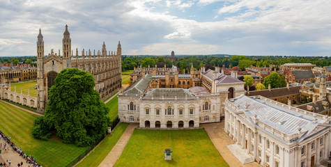 Aerial view of the King's College and cityscape