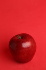 delicious and bright red apple