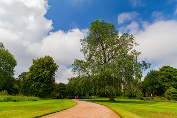 Beautiful natural garden of the Palace of Holyroodhouse