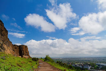 Beautiful natural landscape of Holyrood Park