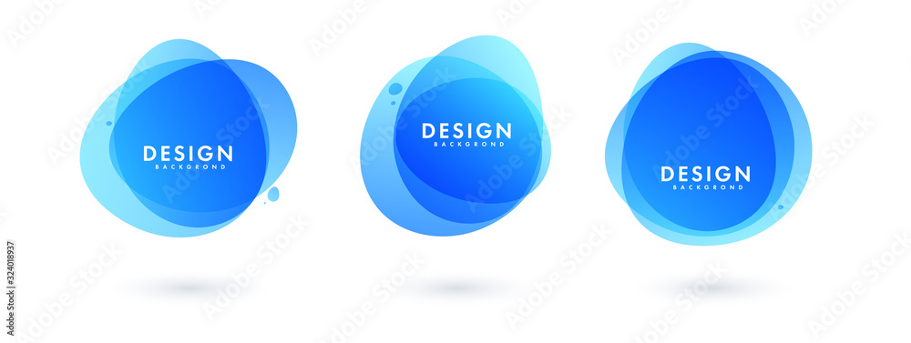 Wall mural set of round colorful vector shapes. abstract vector banners. design elements. vector illustration