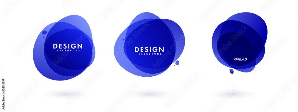 Wall mural set of round colorful vector shapes. abstract vector banners. design elements. vector illustration