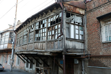 Old wooden balcony