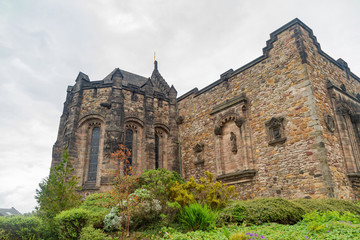 Fototapeta na wymiar Exterior view of the Edinburgh Castle