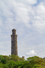 Nelson Monument of the Edinburgh downtown