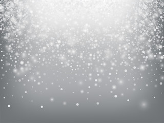 Winter Holidays Falling Snow Vector Background. 